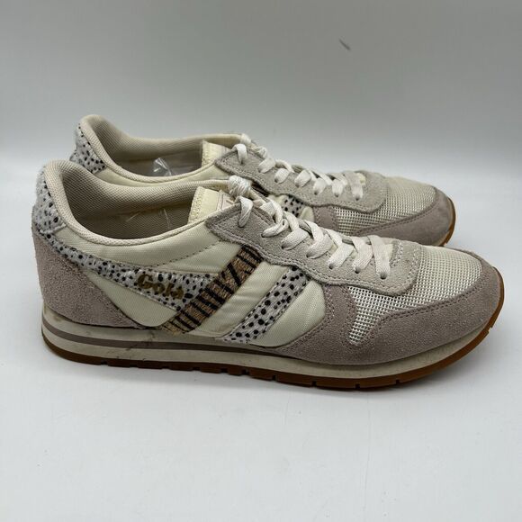 Gola Women’s Daytona Safari Sneakers Size 10 Animal Print Suede Mesh Fabric - Picture 5 of 12